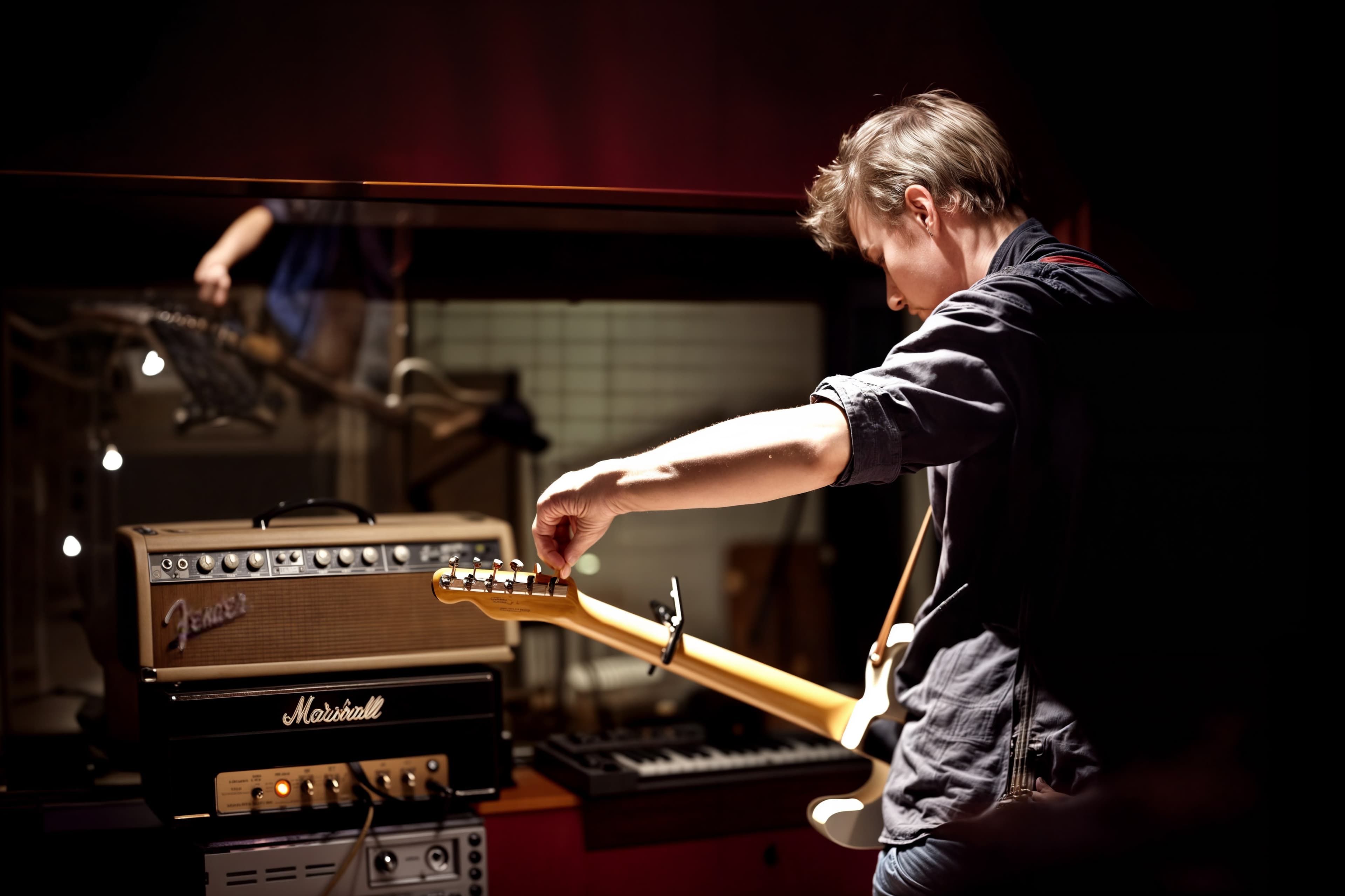 Studio A van Dada Studios: grote scoringruimte onder 8 meter plafondhoogte