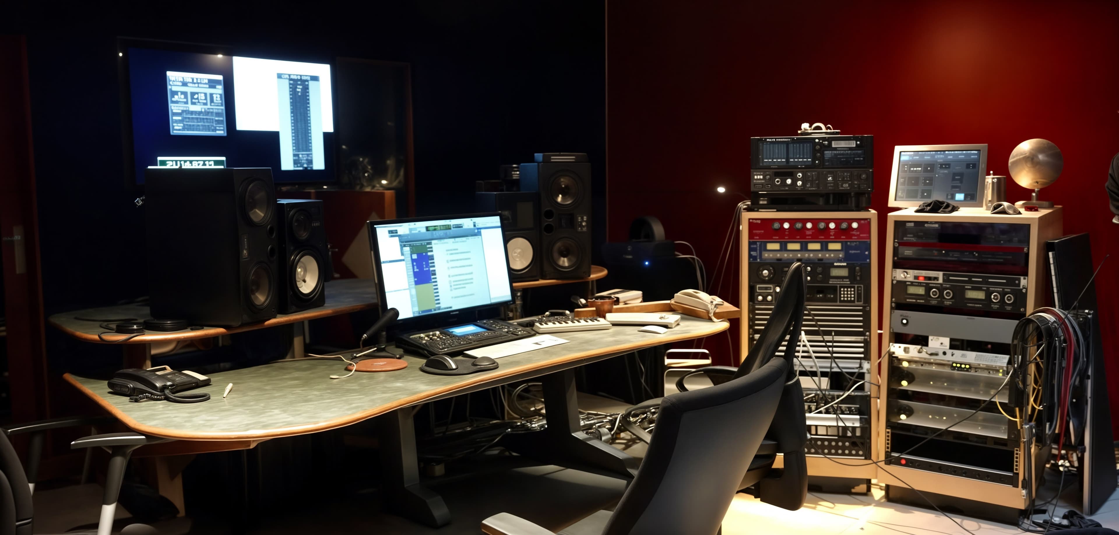 Studio A van Dada Studios: grote scoringruimte onder 8 meter plafondhoogte
