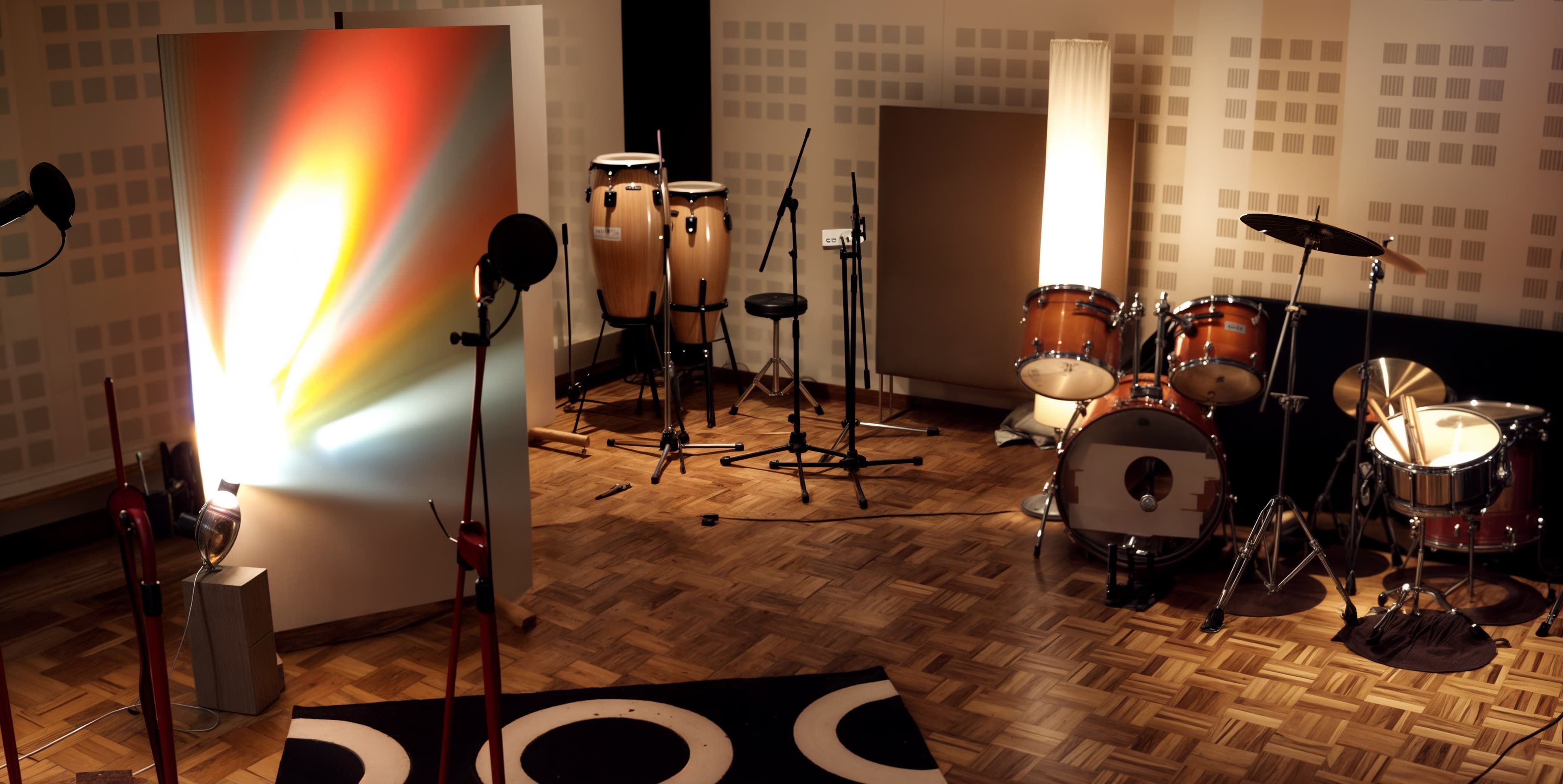 Studio A van Dada Studios: grote scoringruimte onder 8 meter plafondhoogte